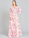 Formal Dresses Long Sleeve Print Formal Dress Pink