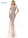 Prom Dresses Long Formal One Shoulder Fitted Prom Dress Silver