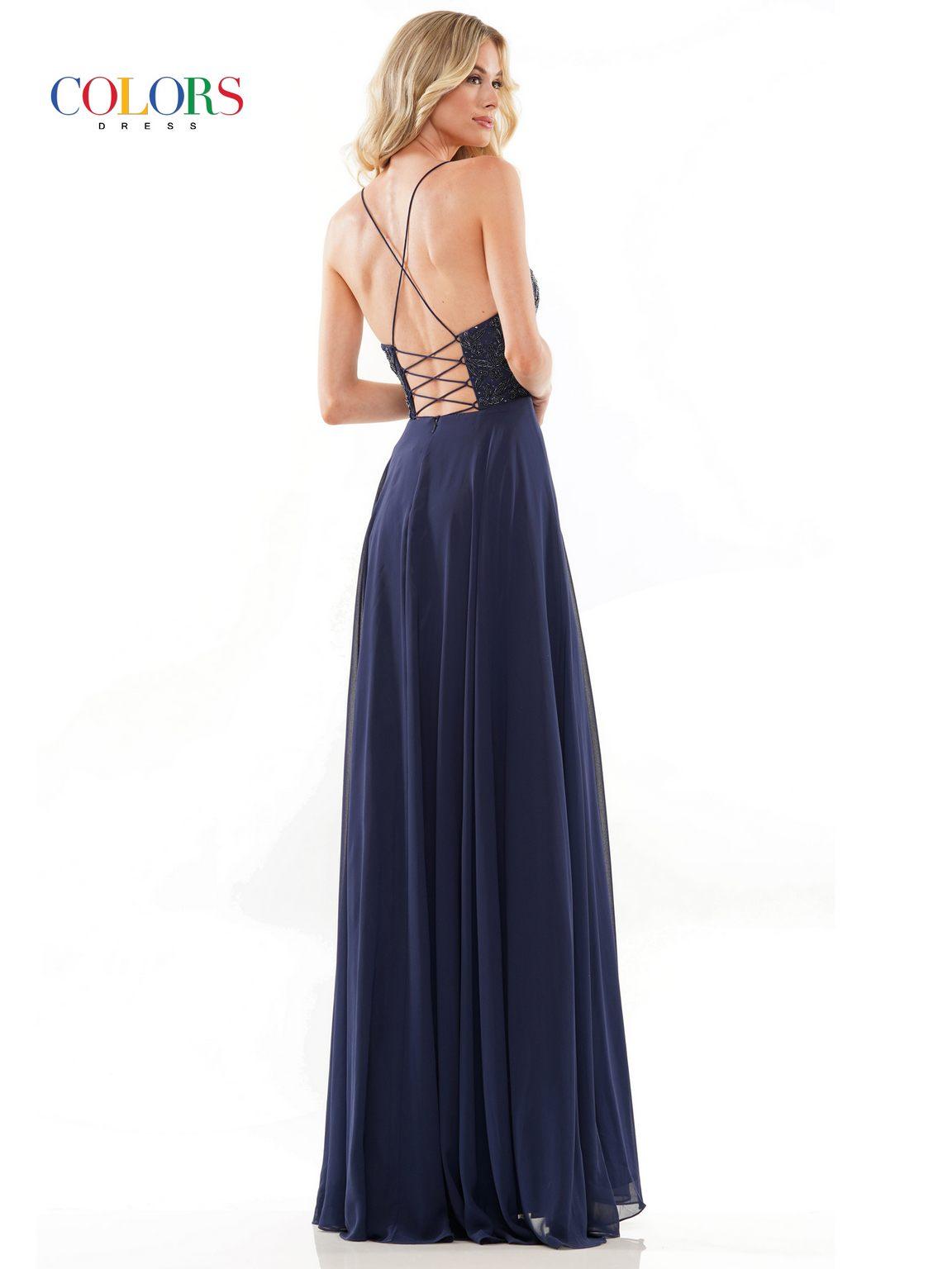 Prom Dresses Long Formal Chiffon Prom Dress Navy