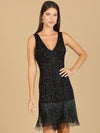 Cocktail Dresses Sleeveless Fringe Cocktail Dress Black