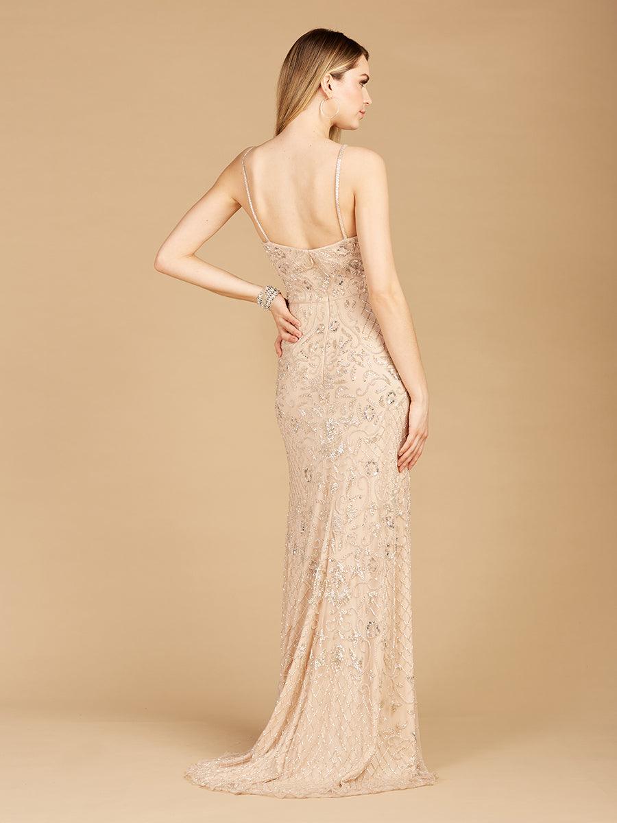 Prom Dresses Long Beaded Prom Dress Nude