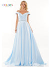 Prom Dresses Prom Long Off Shoulder Ball Gown Light Blue