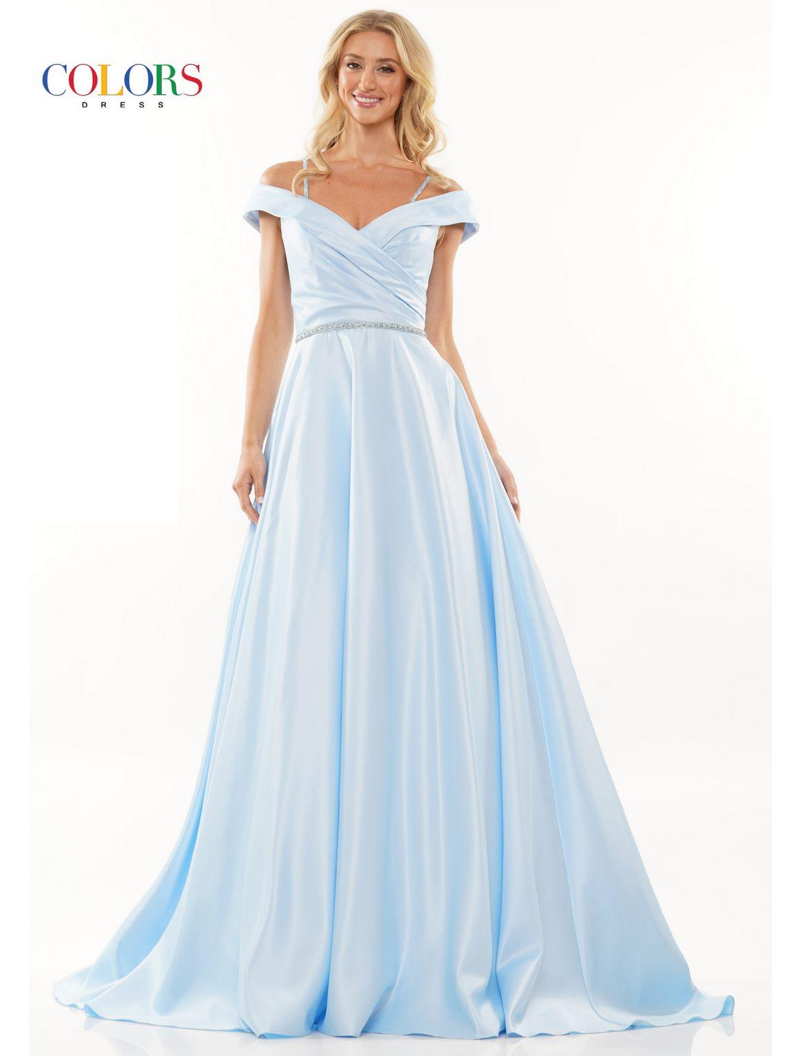 Prom Dresses Prom Long Off Shoulder Ball Gown Light Blue