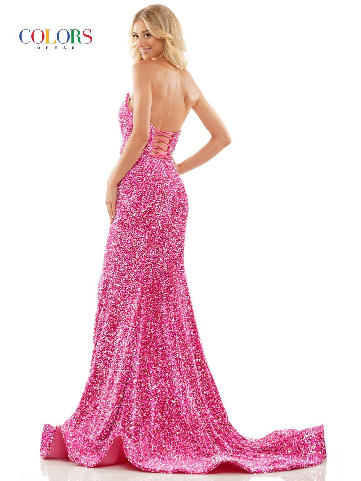 Prom Dresses Long Strapless Prom Dress Hot Pink