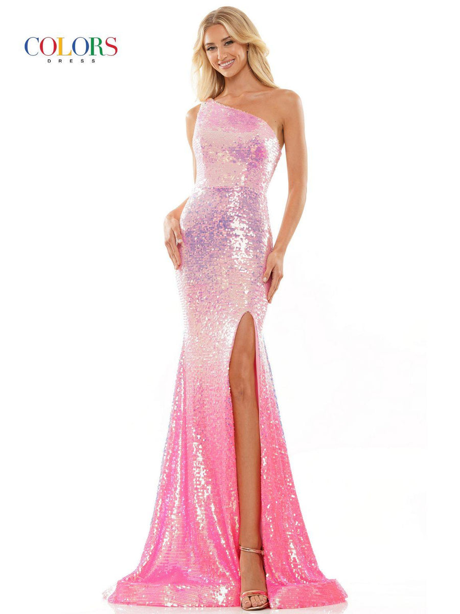 Prom Dresses Long One Shoulder Fitted Prom Dress Pink