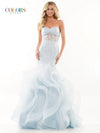 Prom Dresses Prom Long Strapless Mermaid Dress Light Blue