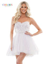 Cocktail Dresses Short Strapless Homecoming Dress Lilac