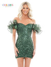 Cocktail Dresses Short Off Shoulder Cocktail Dress Deep Green