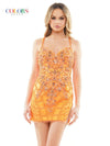 Cocktail Dresses Homecoming Short fitted Cocktail Dress Orange