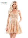 Cocktail Dresses Homecoming Short Sleeveless Glitter Cocktail Dress Rose Gold