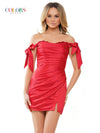 Cocktail Dresses Short Off Shoulder Cocktail Dress Red