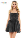 Cocktail Dresses Homecoming Short Spaghetti Strap Cocktail Dress Black