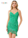 Cocktail Dresses Homecoming Short Spaghetti Strap Cocktail dress Kelly Green