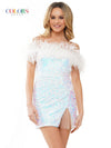 Cocktail Dresses Short Off Shoulder Homecoming Cocktail Dress White