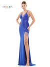 Prom Dresses LongSpaghetti Strap  Formal Beaded Prom Dress Royal