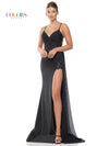 Prom Dresses Long Spaghetti Strap Fitted Prom Dress Black