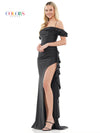 Prom Dresses Long Off Shoulder Fitted Prom Dress Black