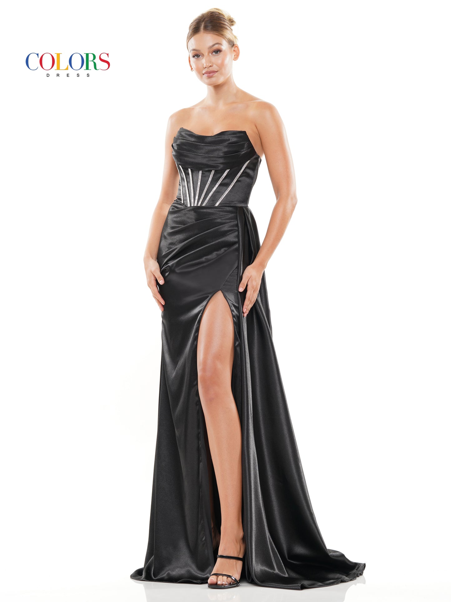 Prom Dresses Long Strapless Fitted Prom Dress Black