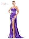 Prom Dresses Long Strapless Fitted Prom Dress Purple