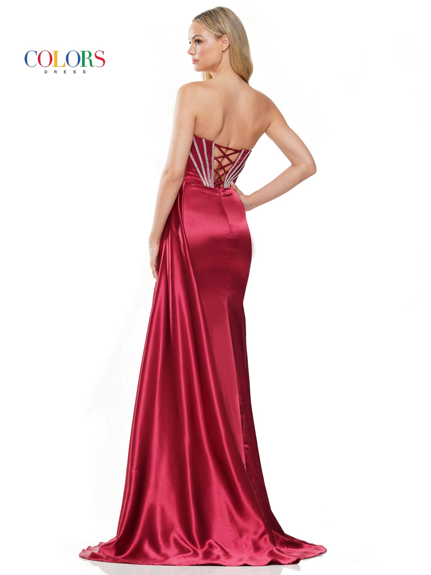 Prom Dresses Long Strapless Fitted Prom Dress Wine