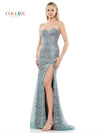 Prom Dresses Long Strapless Glitter Prom Dress Deep Green