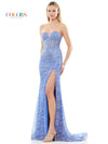 Prom Dresses Long Strapless Glitter Prom Dress Royal