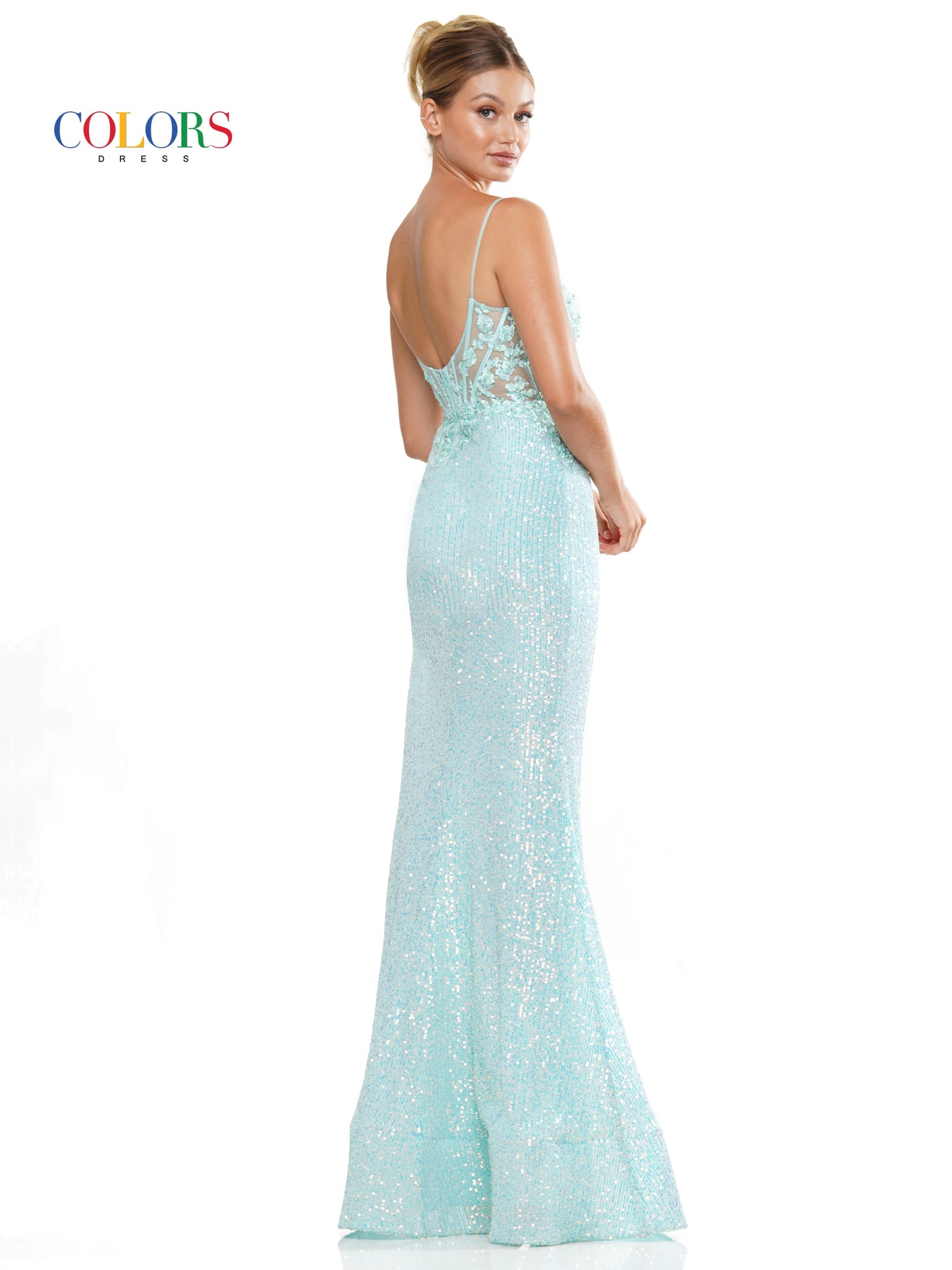 Prom Dresses Long Spaghetti Strap Fitted Prom Dress Mint