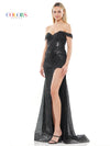 Prom Dresses Long Off shoulder Fitted Prom Formal Dress Black