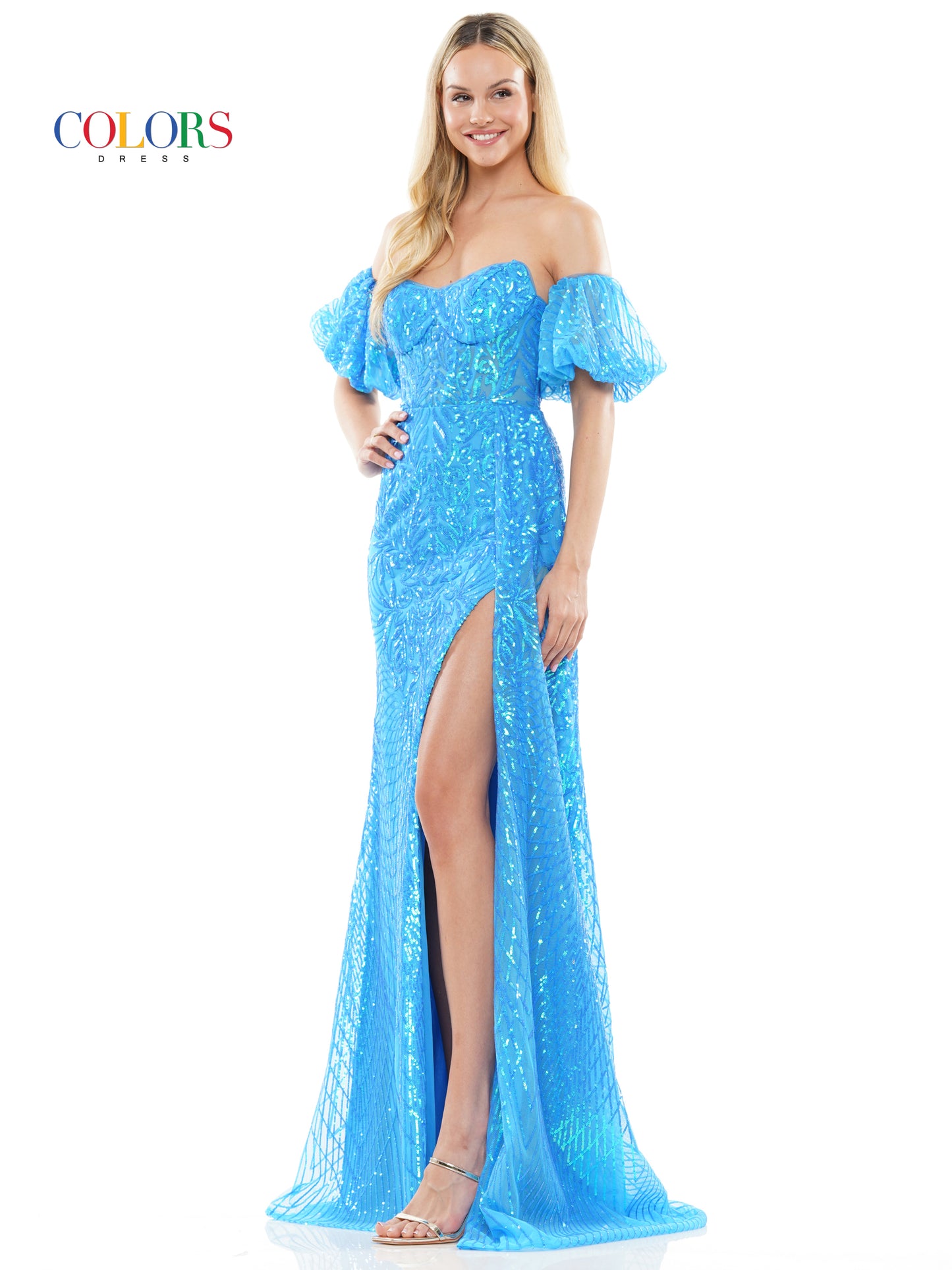 Prom Dresses Long Off Shoulder Formal Sequin Prom Dress Turquoise