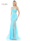 Prom Dresses Long Formal Fitted Sequin Prom Dress Blue