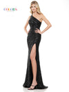 Prom Dresses Long One Shoulder Fitted Prom Formal Dress Black