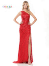 Prom Dresses Long One Shoulder Fitted Prom Formal Dress Red