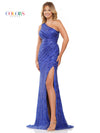 Prom Dresses Long One Shoulder Fitted Prom Formal Dress Royal