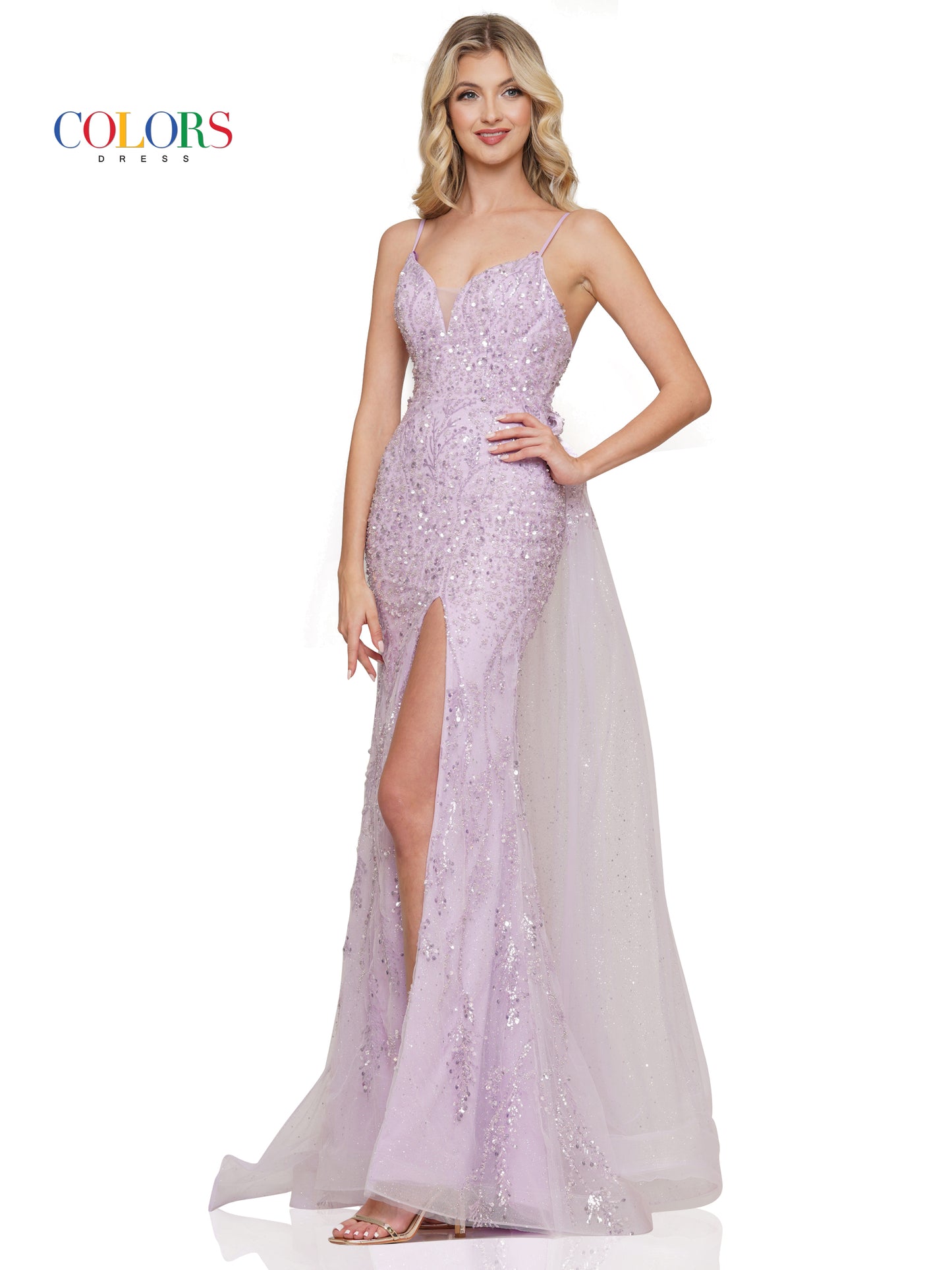 Prom Dresses Long Fitted Spaghetti Strap Prom Dress Lilac