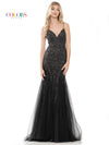 Prom Dresses Long Fitted Spaghetti Strap Prom Dress Black