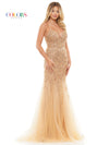 Prom Dresses Long Fitted Spaghetti Strap Prom Dress Nude