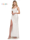 Prom Dresses Long Spaghetti Strap Fitted Prom Dress White