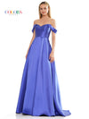 Prom Dresses Long Off Shoulder Mikado Prom Dress Royal