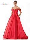 Prom Dresses Long Off Shoulder Mikado Prom Ball Gown Red