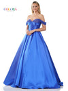 Prom Dresses Long Off Shoulder Mikado Prom Ball Gown Royal