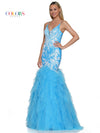 Prom Dresses Long Formal Sequin Mesh Mermaid Prom Dress Turquoise