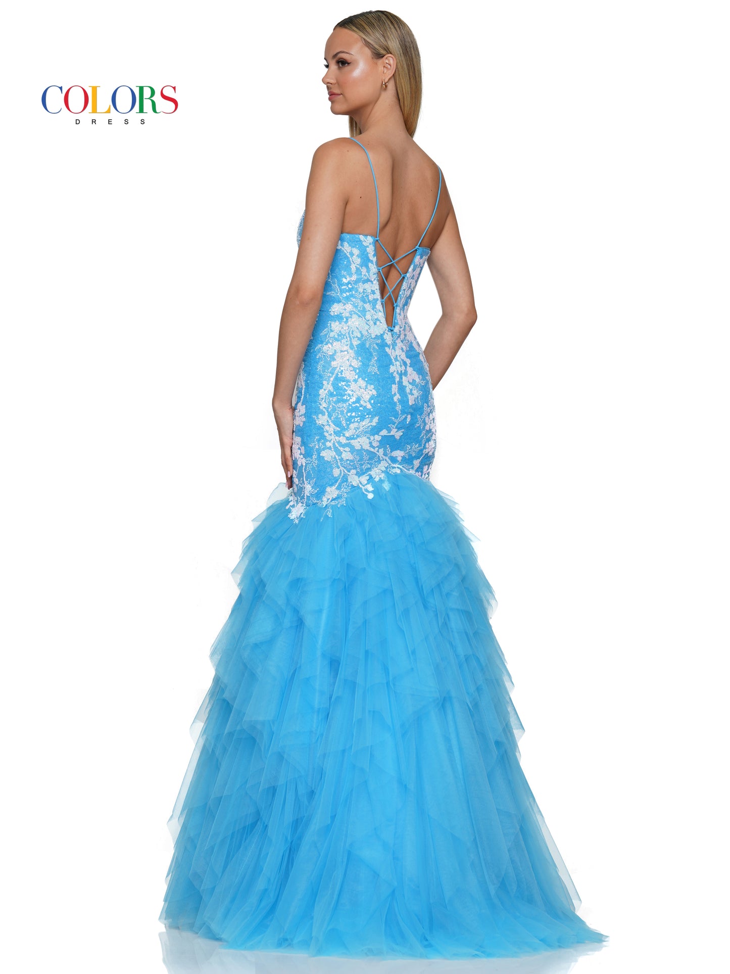 Prom Dresses Long Formal Sequin Mesh Mermaid Prom Dress Turquoise