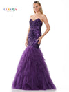 Prom Dresses Long Strapless Formal Mermaid Prom Dress Purple