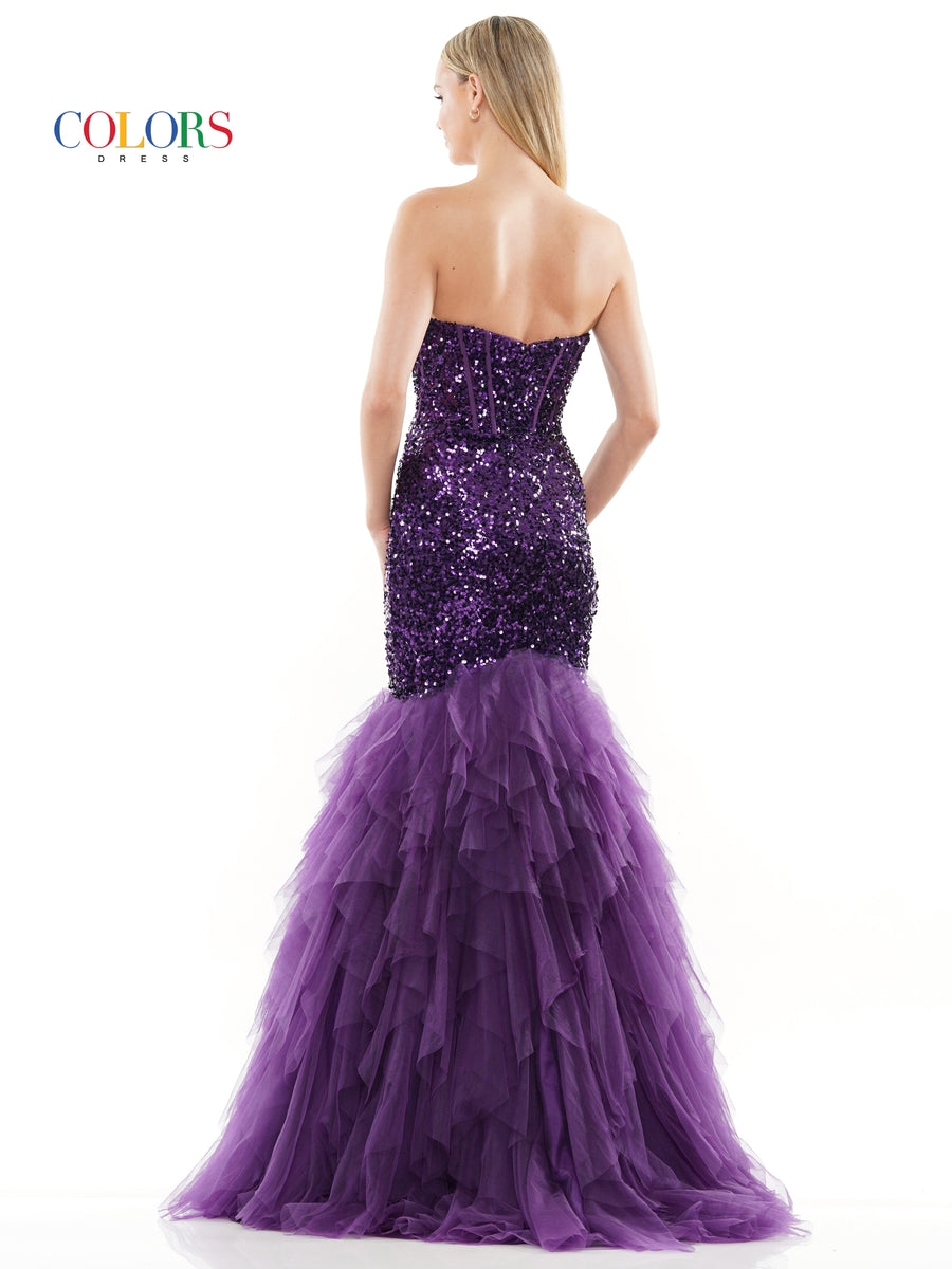 Prom Dresses Long Strapless Formal Mermaid Prom Dress Purple