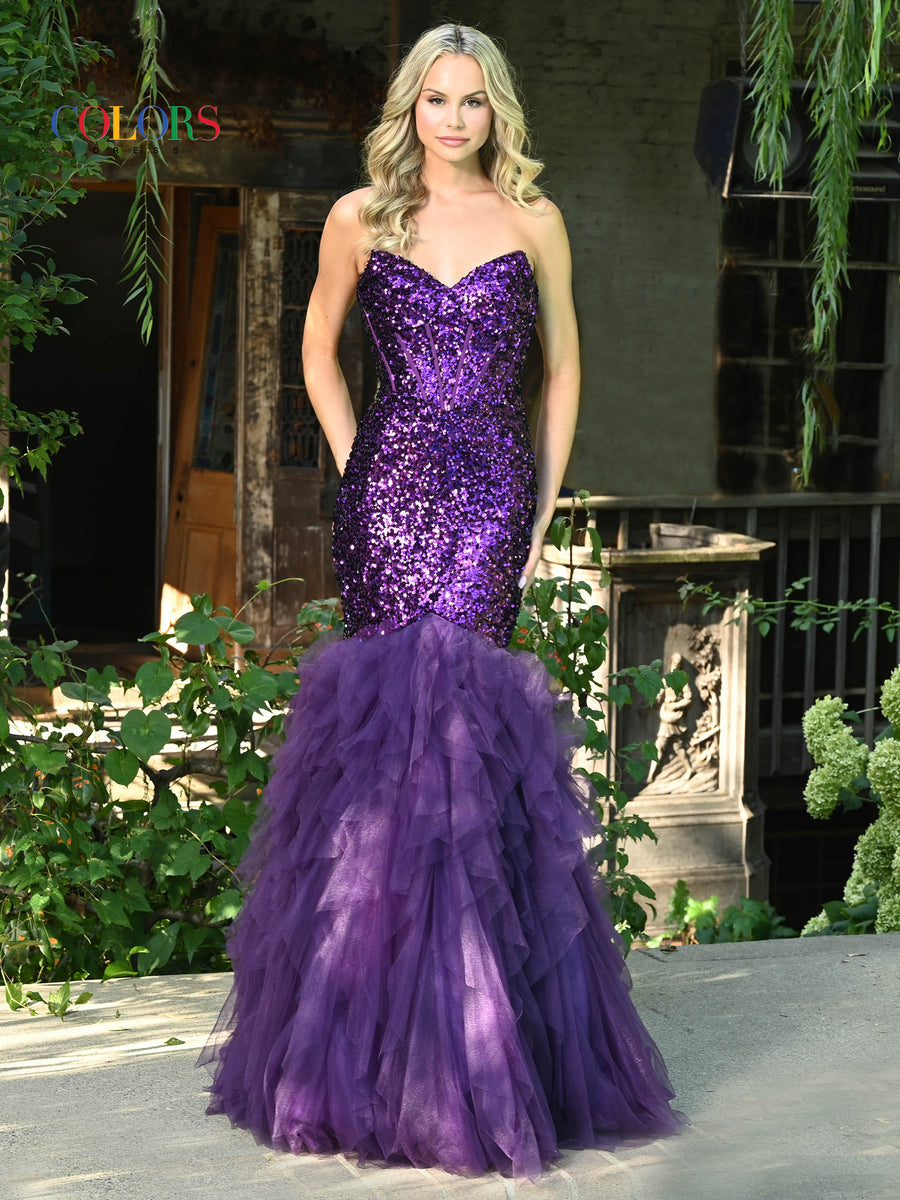 Prom Dresses Long Strapless Formal Mermaid Prom Dress Purple