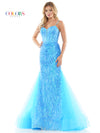 Prom Dresses Long Formal Glitter Mesh Mermaid Prom Dress Turquoise