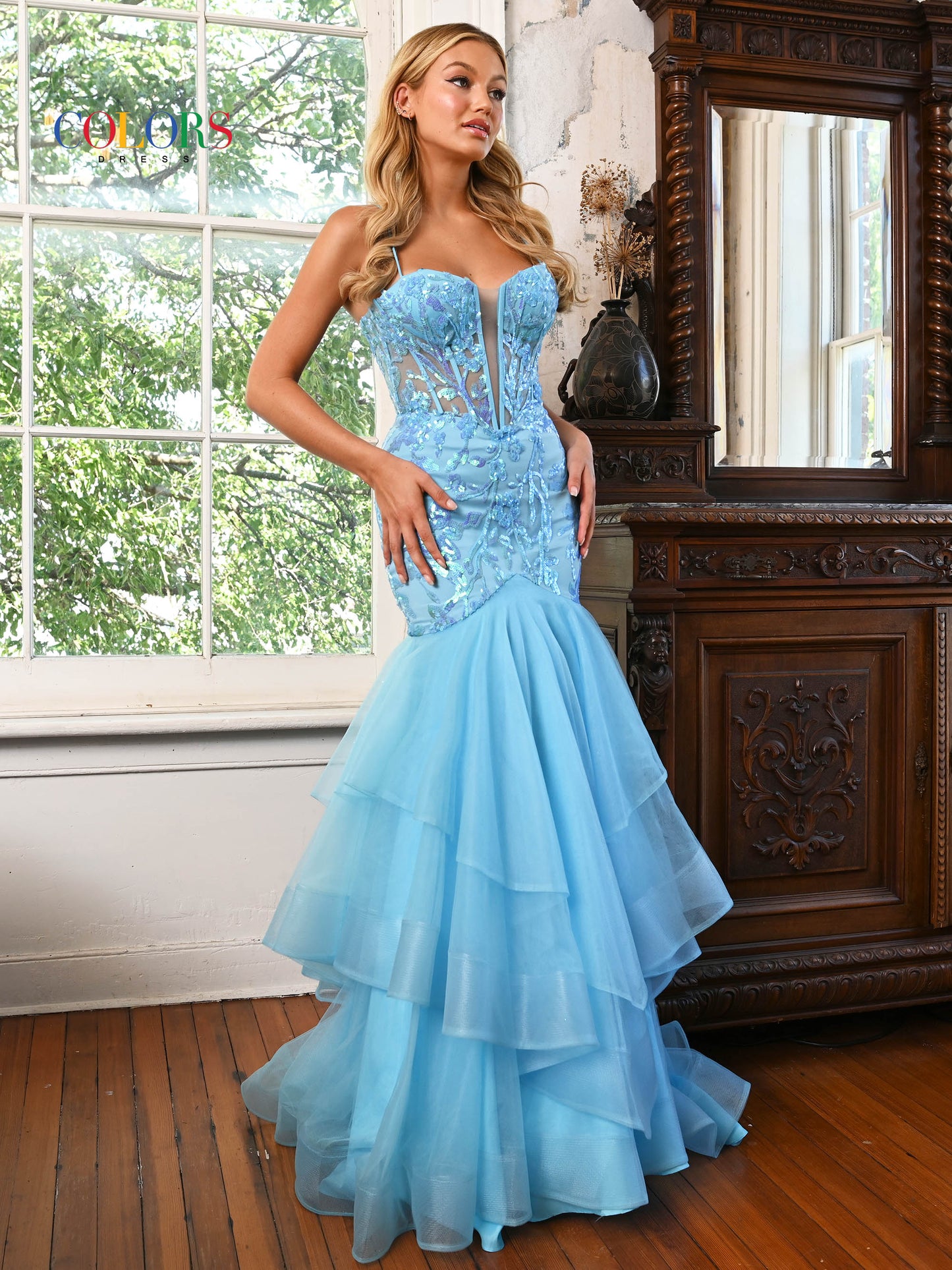 Prom Dresses Prom Long Spaghetti Strap Mermaid Formal Dress Turquoise