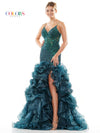 Prom Dresses Long Spaghetti Strap Mermaid Prom Dress Deep Green