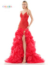 Prom Dresses Long Spaghetti Strap Mermaid Prom Dress Red