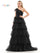 Prom Dresses Prom Long One Shoulder Beaded Mesh Ball Gown Black